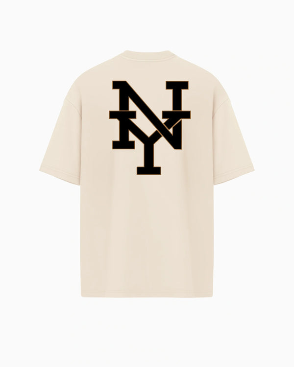 Camiseta oversized New York Arch off-white PRISON® vista das costas