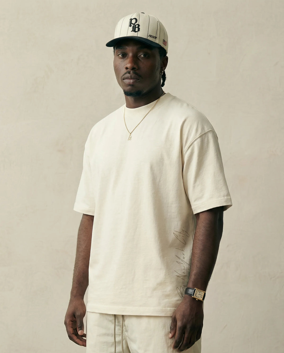 Camiseta Oversized By New York Club off white