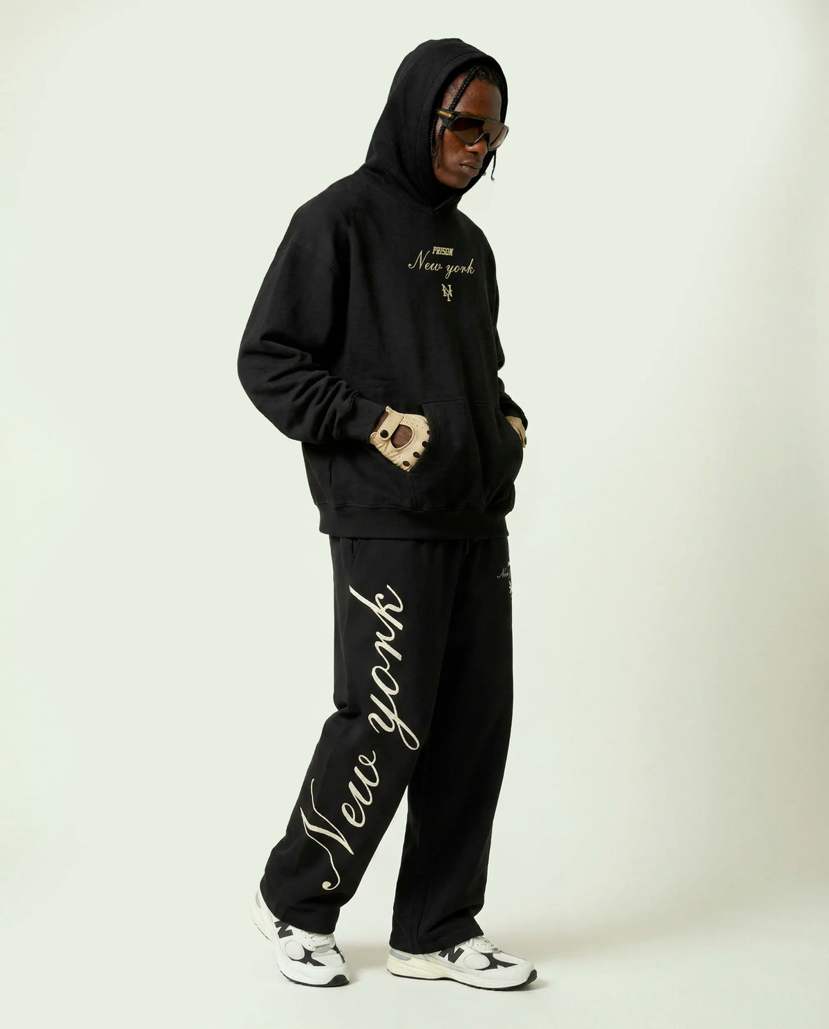 Calça Baggy Moletom Midnight Preta