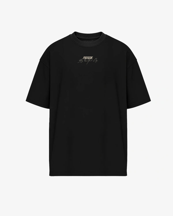 Camiseta oversized New York Signature preta PRISON® vista frontal