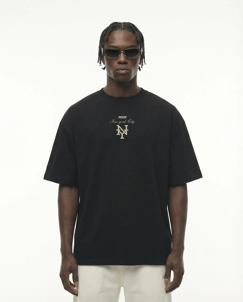 Camiseta Oversized NY Minimal Preta