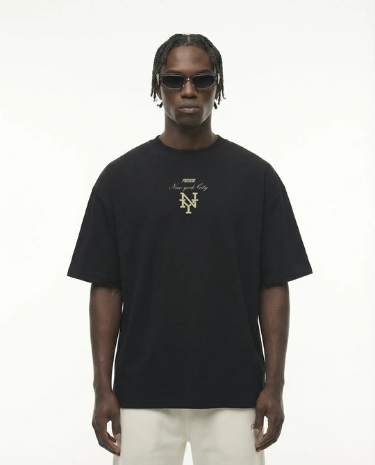 Camiseta Oversized NY Minimal Preta