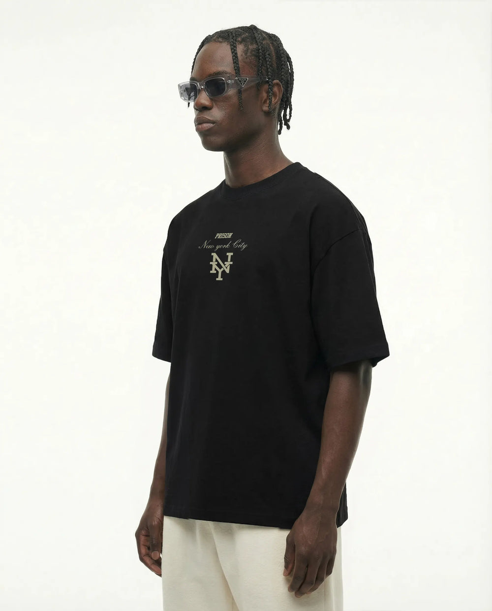 Camiseta Oversized NY Minimal Preta