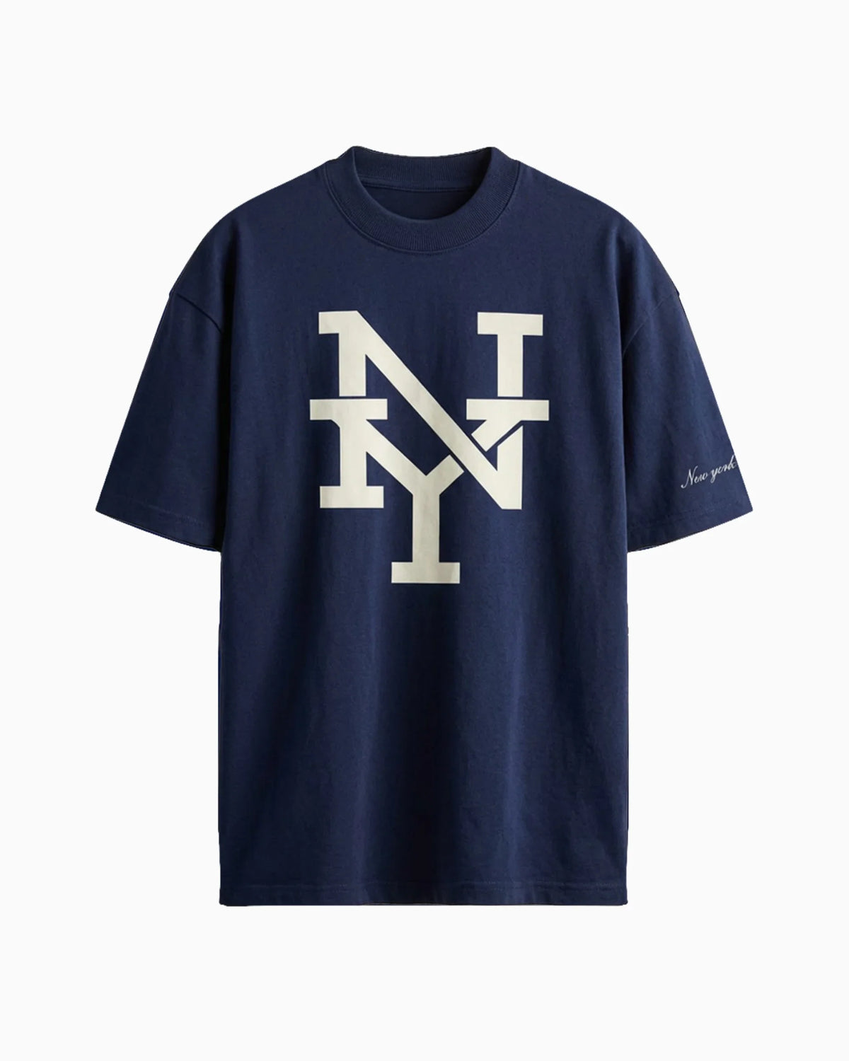Camiseta oversized NY Monograma azul-marinho PRISON® vista frontal
