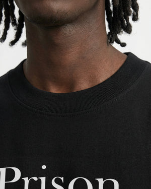 Camiseta oversized Prison in New York preta PRISON® detalhe das costas