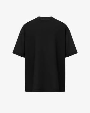 Camiseta oversized Big Apple preta PRISON® vista das costas