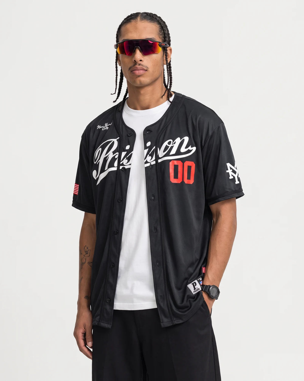 Camisa de Baseball jersey NYC 00 Preto