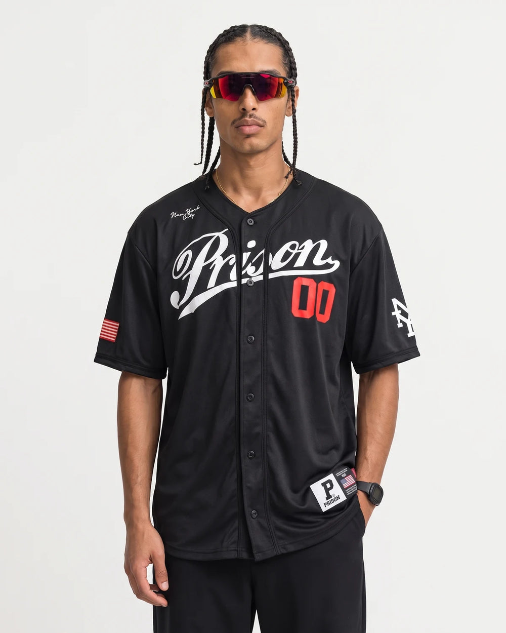 Camisa de Baseball jersey NYC 00 Preto