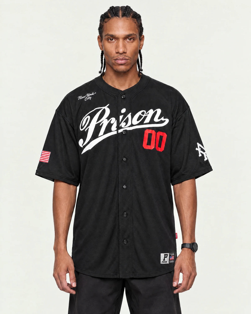 Camisa de Baseball jersey NYC 00 Preto