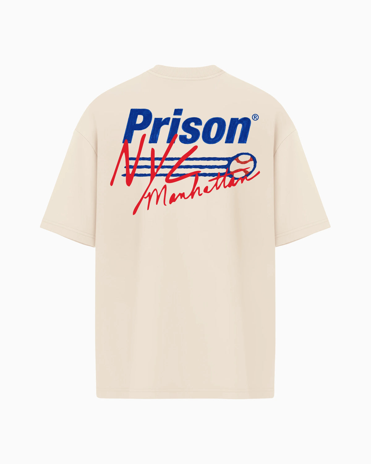 Camiseta Baseball Oversized NYC Manhattan Off-White