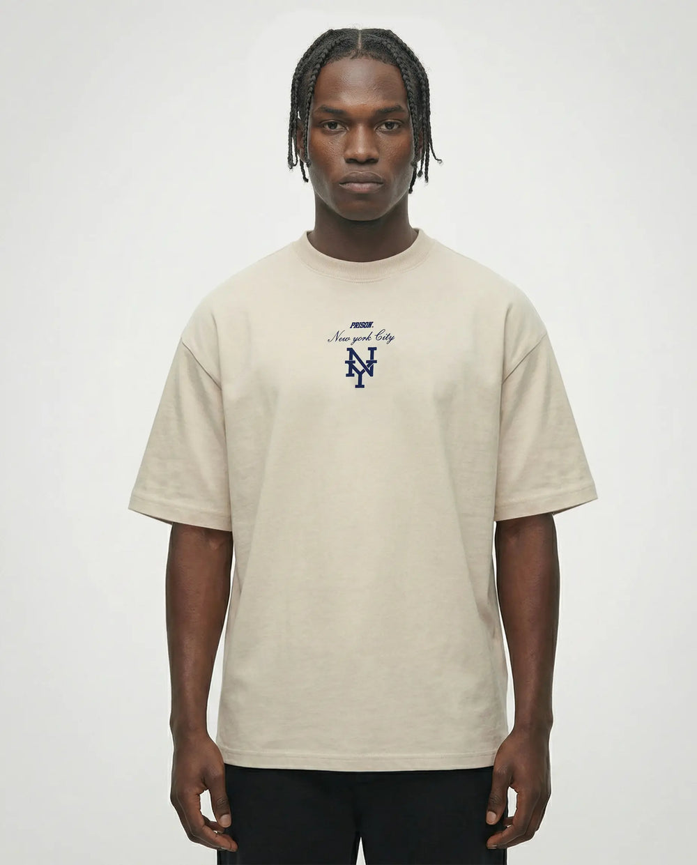 Camiseta Oversized NY Minimal Off white