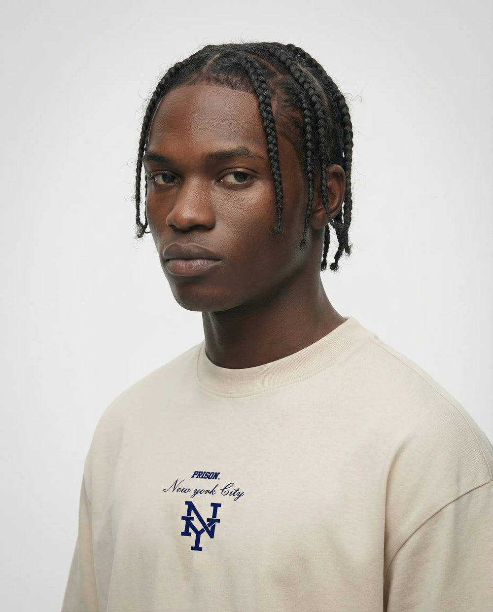 Camiseta Oversized NY Minimal Off white