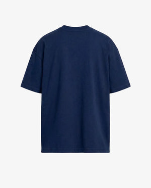 Camiseta oversized Queens azul-marinho PRISON® vista das costas