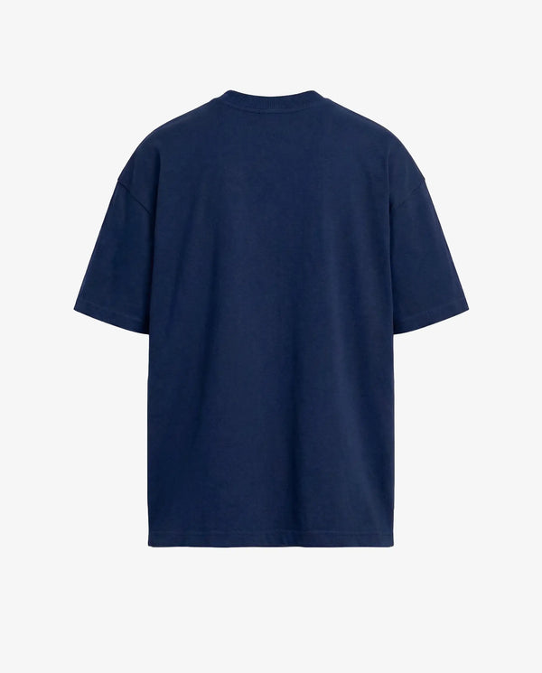 Camiseta oversized Queens azul-marinho PRISON® vista das costas