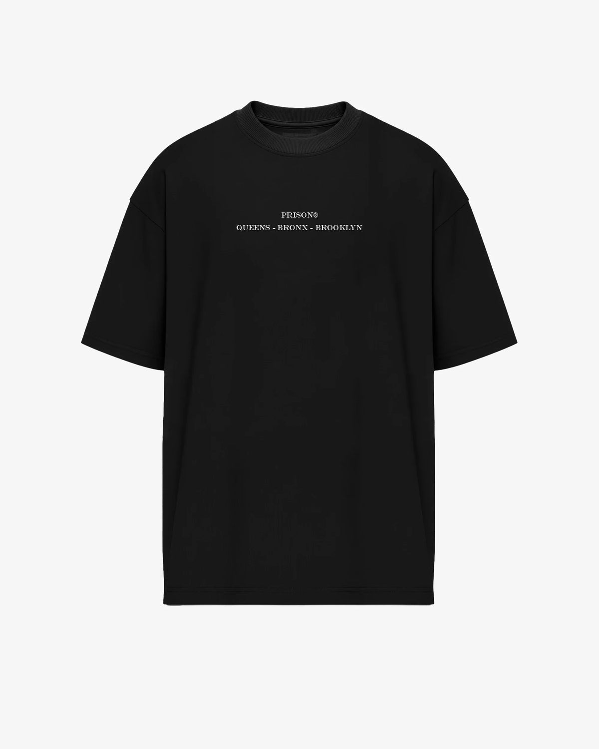 Camiseta oversized Dragão NY preta PRISON® vista frontal