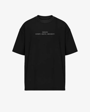 Camiseta oversized Dragão NY preta PRISON® vista frontal