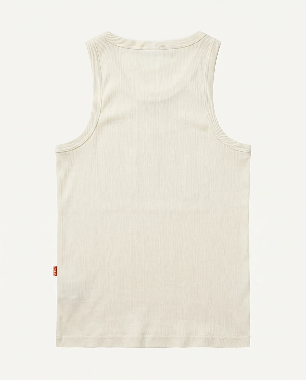Costas da regata canelada masculina off white Prison