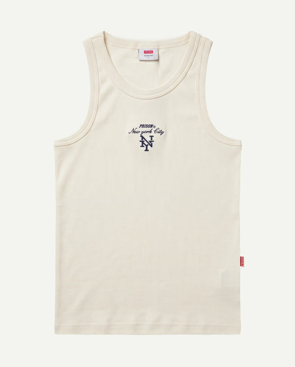 Regata canelada masculina off white New York Prison