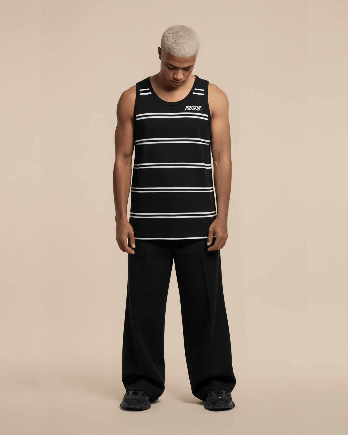 Regata listrada machão over crow - Prison®camiseta
