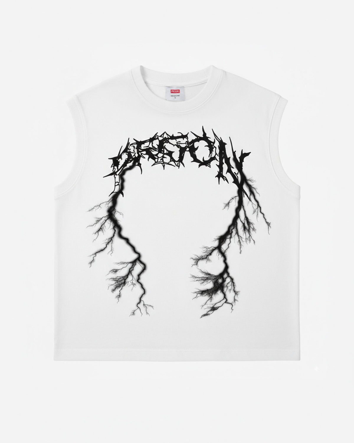 Regata machão over dark branca - Prison®Camiseta regata