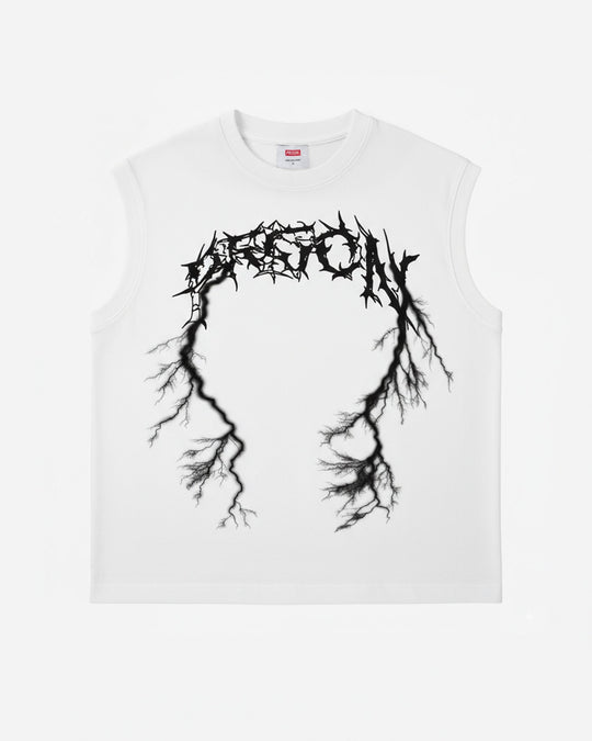 Regata machão over dark branca - Prison®Camiseta regata