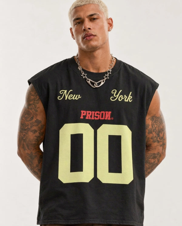 Regata Machão Masculina oversized New York Preta