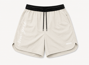 Short de Corrida Masculino Prison New York Bege