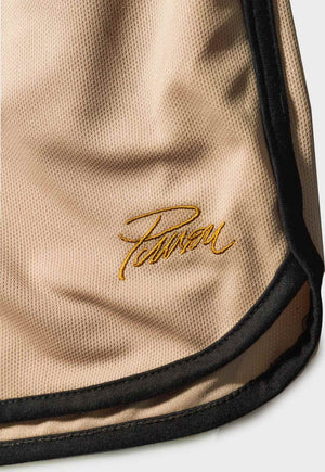 Short de Corrida Bordado Bege