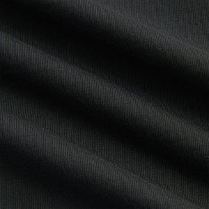 Tecido de algodão preto da camiseta oversized New York Script PRISON® detalhe da malha