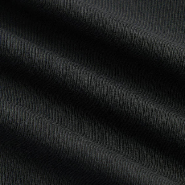 Tecido de algodão preto da camiseta oversized New York Script PRISON® detalhe da malha